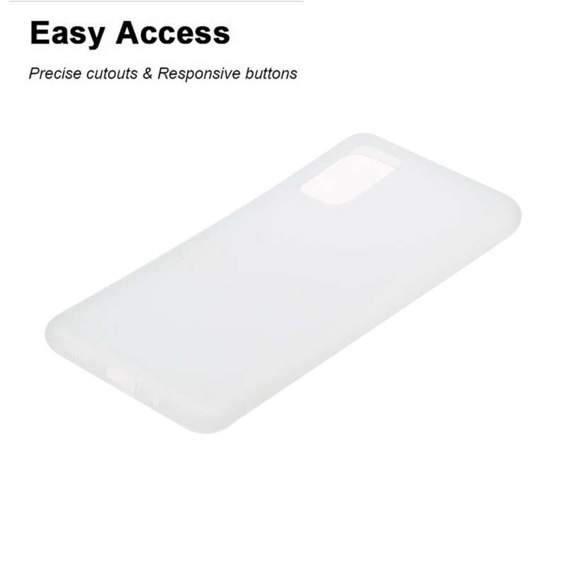 For Galaxy S20 Frosted Candy-Colored Ultra-thin TPU Phone Case(White)