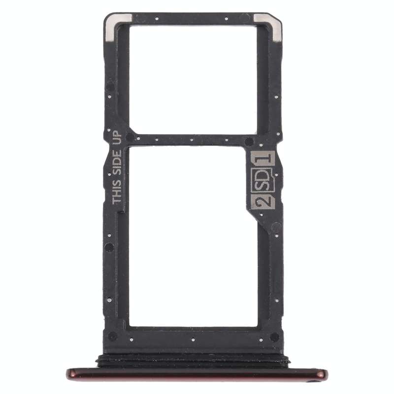 SIM Card Tray + SIM Card Tray / Micro SD Card Tray for Motorola One Hyper XT2027 XT2027-1 (Red)