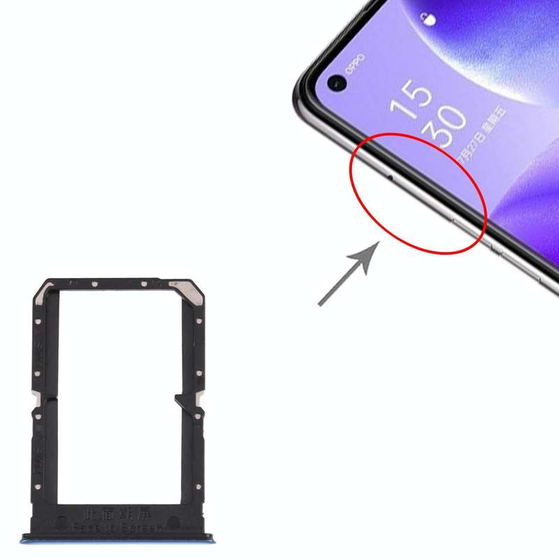 For OPPO Reno5 5G / Find X3 Lite PEGM00 PEGT00 CPH2145  SIM Card Tray + SIM Card Tray(Blue)