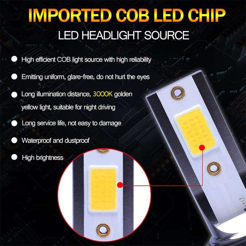 2 PCS H11 DC9-36V / 36W / 3000K / 6000LM IP68 Car / Motorcycle Mini COB LED Headlight Lamps / Fog...