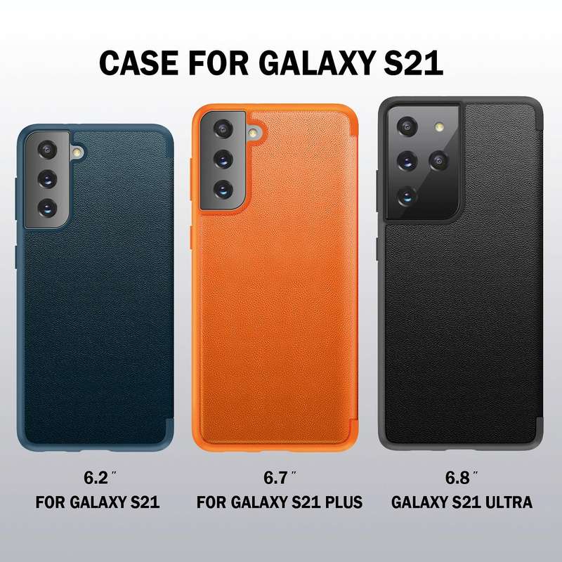 For Samsung Galaxy S21 Ultra 5G Magnetic Side Window View Shockproof Horizontal Flip Leather Case...