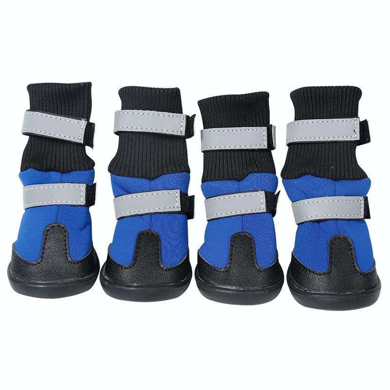 Pet Long-Tube Shoes Medium & Large Dogs Outdoor Wear-Resistant Snow Boots, Size: XL(Blue)