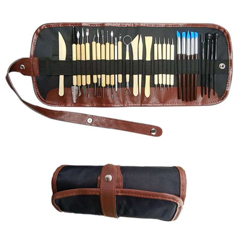 30 PCS/Set Ceramic Clay Sculpture Carving Knife Clay Indentation Pen