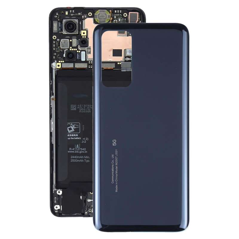 Glass Battery Back Cover for Xiaomi Mi 10T / Mi 10T Pro(Black)