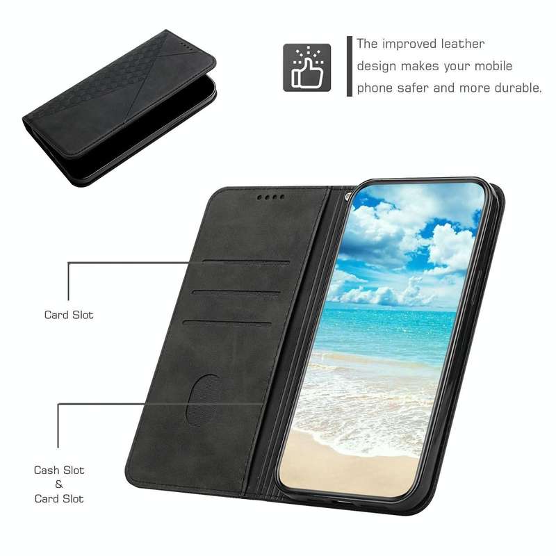 For Xiaomi 12T/12T Pro/Redmi K50 Ultra Diamond Splicing Skin Feel Magnetic Leather Phone Case(Black)