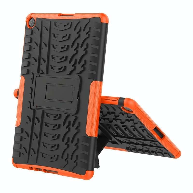 For Huawei MatePad T10/T10S/Enjoy 2 Tire Texture Shockproof TPU+PC Protective Case with Holder(Or...