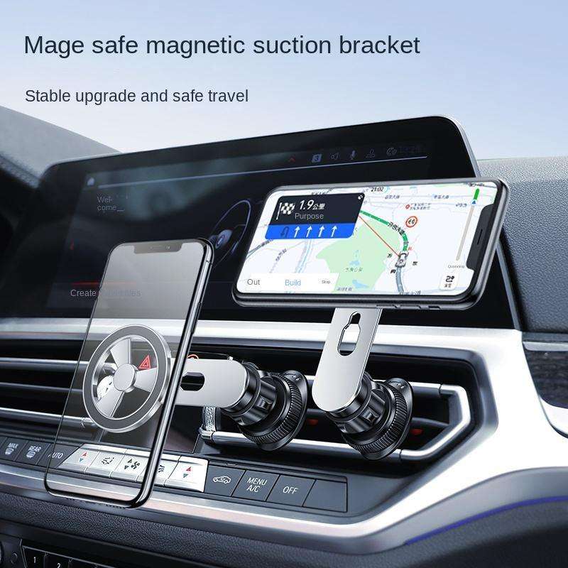 F73 MagSafe Magnetic Suction 360 Degree Rotating Car Phone Holder (Black)