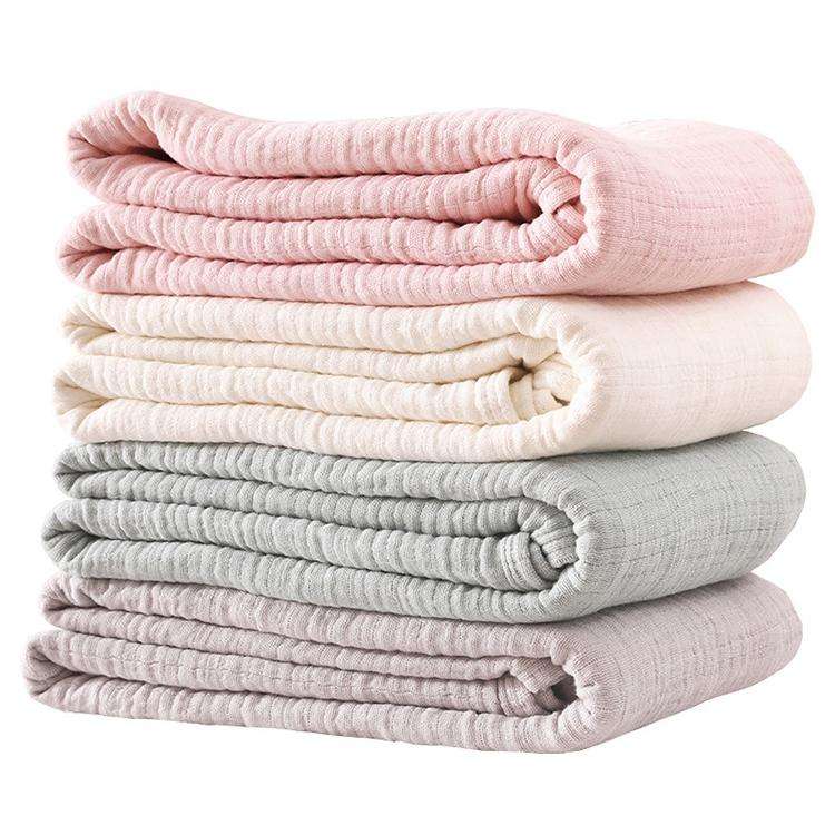 Spring and Summer Thick Washed Gauze Six Layer Nap Air Conditioning Blanket, Size:150X200cm, Colo...
