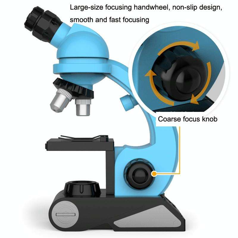 GB002 HD 1200 Times Wide Angle Microscope Children Educational Toys(Blue)