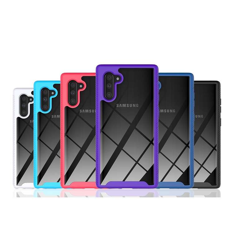 For Samsung Galaxy Note 10 Starry Sky Solid Color Series Shockproof PC + TPU Protective Case(Black)