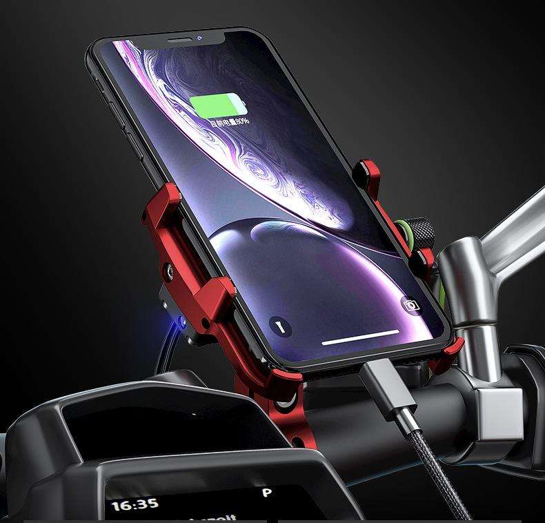 Kewig M6-S 12V Motorcycle Waterproof Aluminum Alloy Mobile Phone Bracket With QC3.0 Fast Charging...