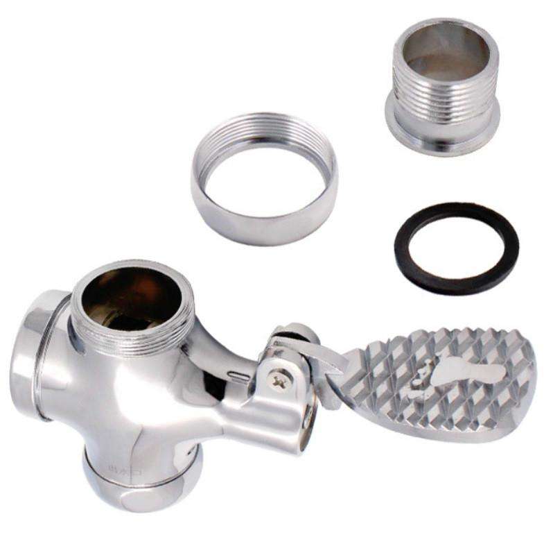 1 Inch Stool Flushing Valve Foot Pedal Urinal Delay Valve Squatting Toilet Flushing Valve, Style:...