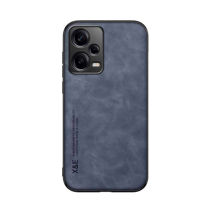 For Xiaomi Redmi Note 12 Global Lamba Skin Feel Magnetic Leather Phone Case(Blue)