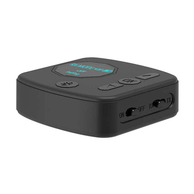 B38 2 in 1 Bluetooth 5.0 Audio Adapter Transmitter Receiver with OLED Display, Support Optical Fi...