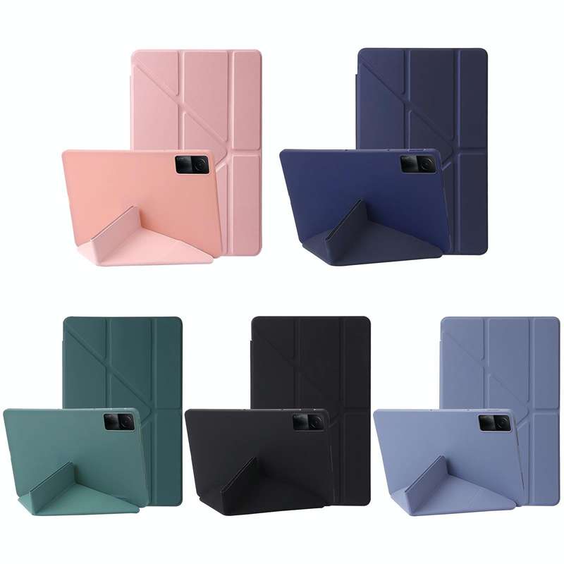 For Xiaomi Redmi Pad 10.6 Deformation Silicone Leather Tablet Case(Deep Green)