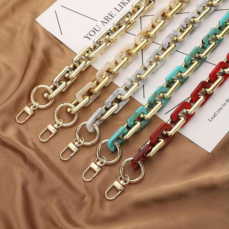 Retro Mobile Phone Chain Lanyard Tortoiseshell Acrylic Resin Bag Chain with Spacer, Spec: L205-LS...