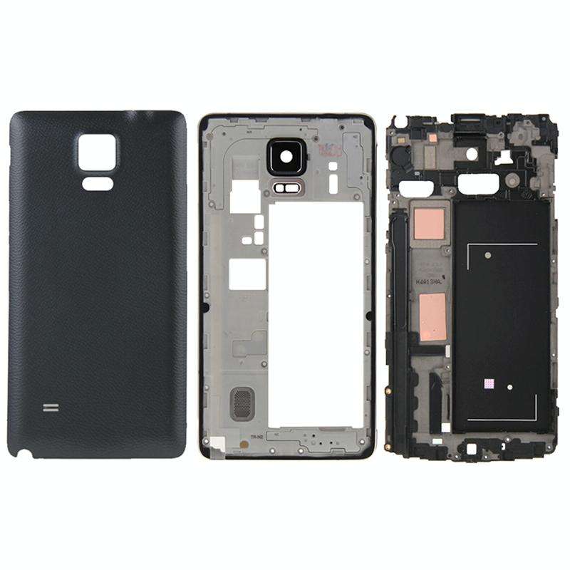 For Galaxy Note 4 / N910V Full Housing Cover (Front Housing LCD Frame Bezel Plate + Middle Frame ...