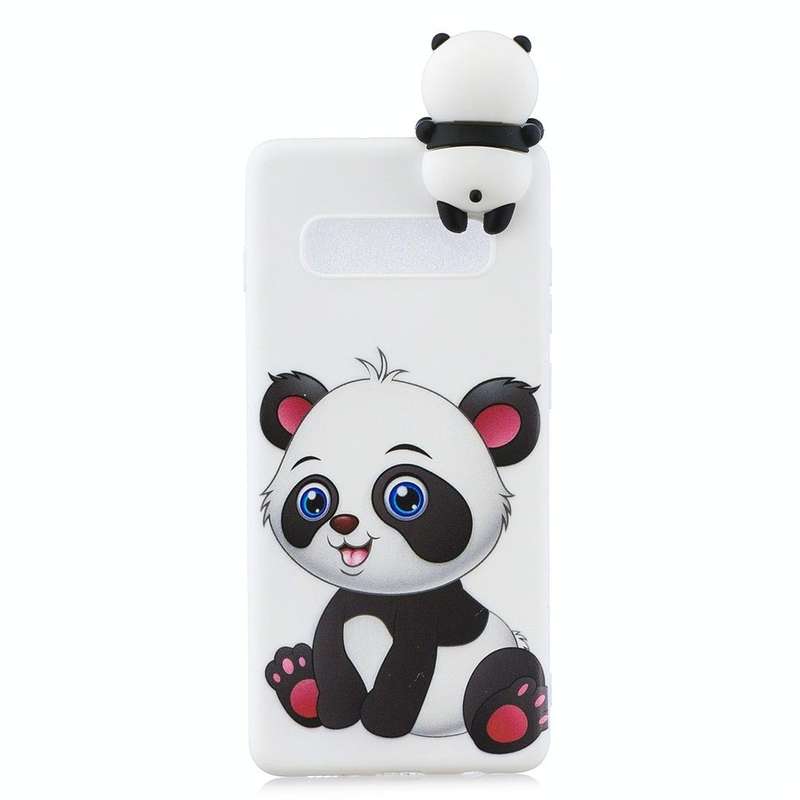 For Galaxy S10+ Shockproof Cartoon TPU Protective Case(Panda)