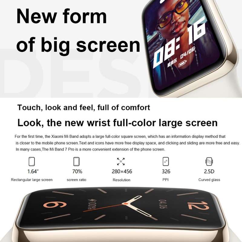 Original Xiaomi Mi Band 7 Pro Smart Watch, 1.64 inch AMOLED Screen, Support Blood Oxygen Monitori...