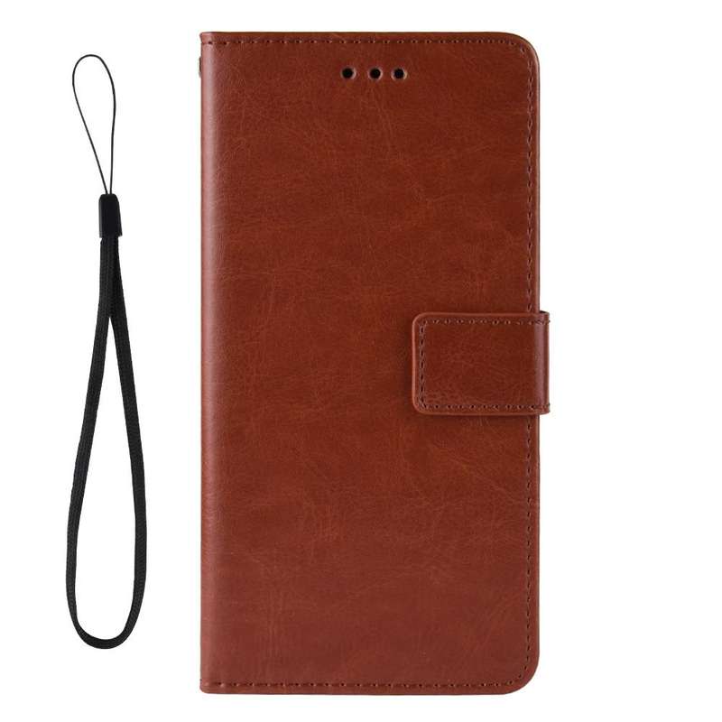 For Fujitsu Arrows Be4 Plus / F-41B Crazy Horse Texture Horizontal Flip Leather Case with Holder ...