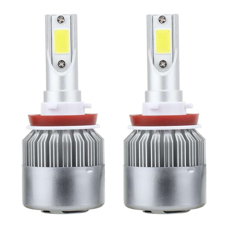 2 PCS H8/H9/H11 18W 1800 LM 6000K IP68 Casnbus Constant Current Car LED Headlight with 2 COB Lamp...