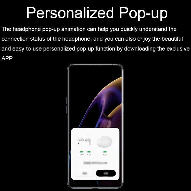 OPPO Enco X2 Wireless In-Ear Active Noise Reduction Gaming Bluetooth Earphones, Style:Wireless Ch...