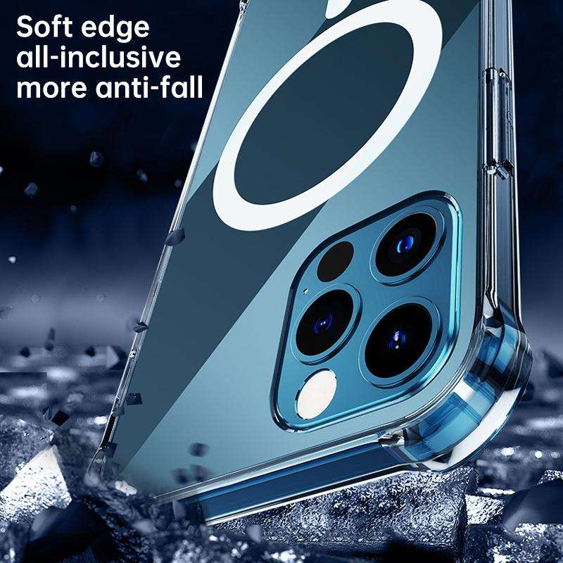 For Huawei Mate 40 Pro Magsafe Case Clear Four-corner Airbag Shockproof PC + TPU Case with Magnet...