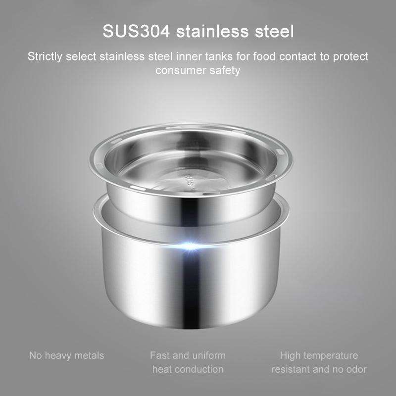 Yoice 220V Multi-function Electric Lunch Box Three-layer Stainless Steel Inner Rice Cooker, CN Pl...