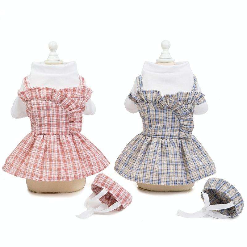 Pet Clothes Dog Dress Summer Thin Uniform Skirt, Size: M(Pink)