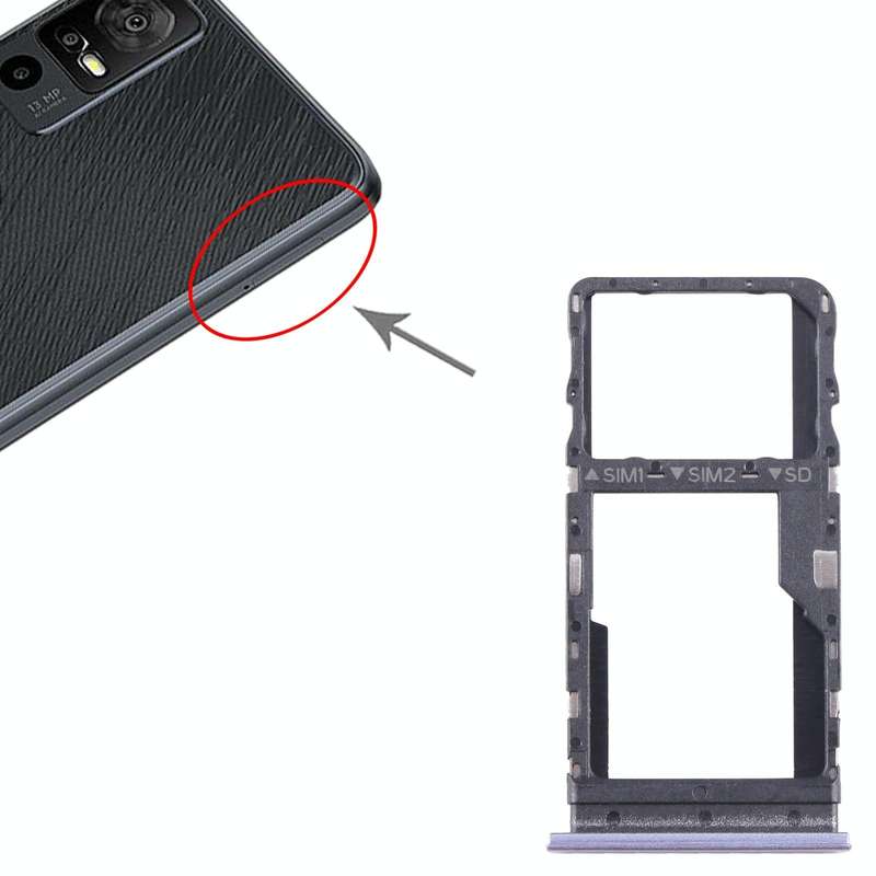 For TCL 40 R Original SIM + Micro SD Card Tray(Purple)