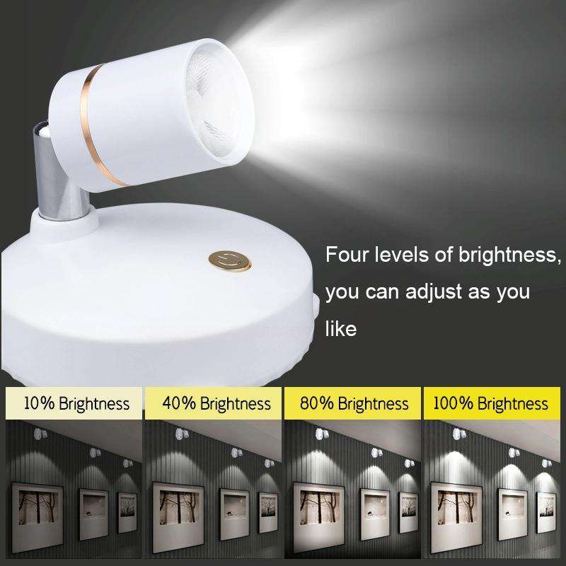 TL005 Battery Type Cabinet Background Wall LED Anti-glare Spotlights Gallery Decorative Lights wi...
