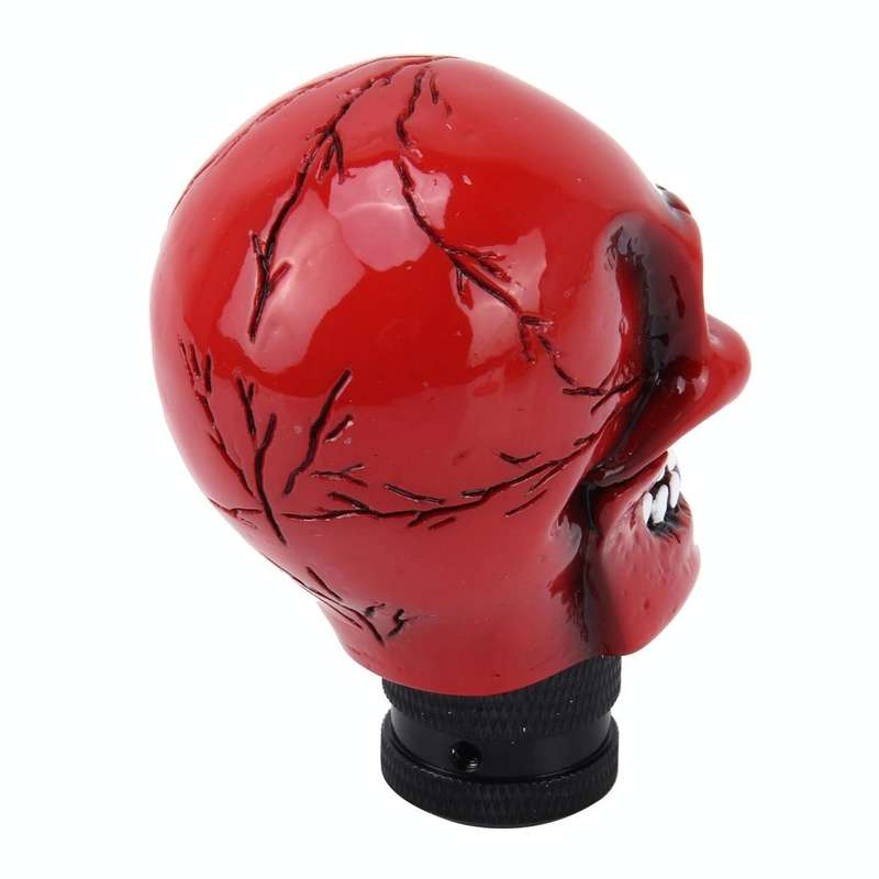 Universal Skull Head Shape ABS Manual or Automatic Gear Shift Knob with Three Rubber Covers Fit f...