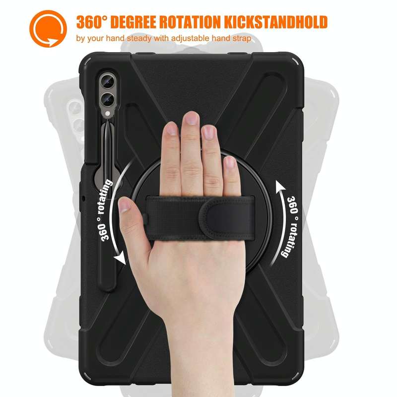 For Samsung Galaxy Tab S7 FE T730 / S7+ / S9+ /S8+ Silicone + PC Protective Case with Holder & Sh...