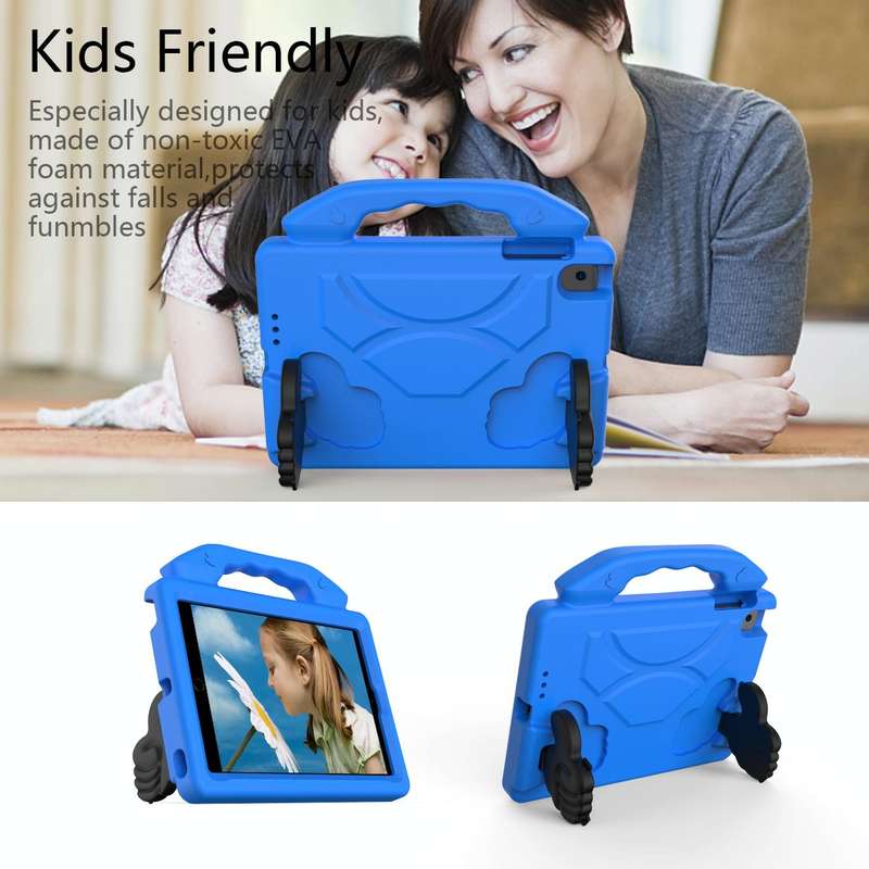 For iPad Mini 5/4/3/2/1 EVA Material Children Flat Anti Falling Cover Protective Shell With Thumb...