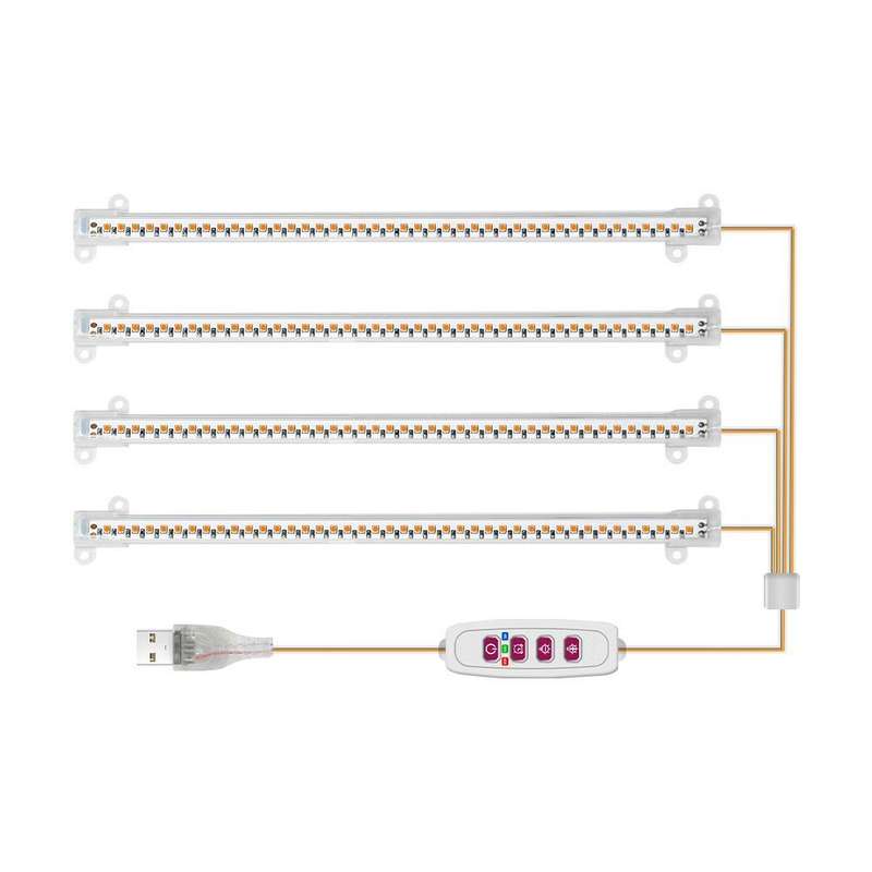 LED Plant Growth Lamp Time Potted Plant Intelligent Remote Control Cabinet Light, Style: 30cm Fou...