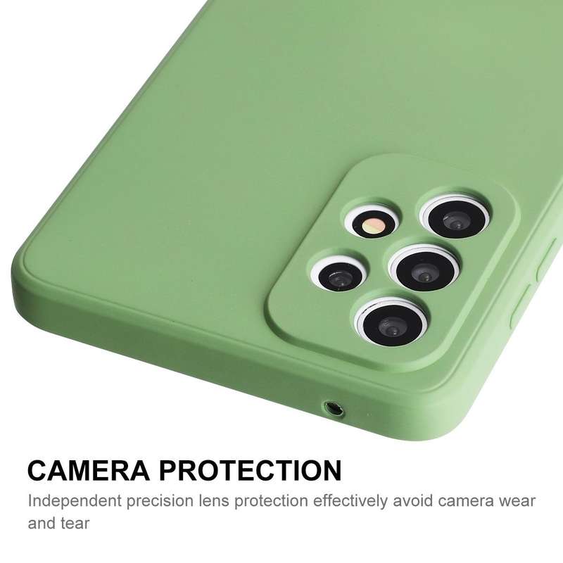 For Samsung Galaxy A73 5G ENKAY Liquid Silicone Soft Shockproof Phone Case(Light Green)