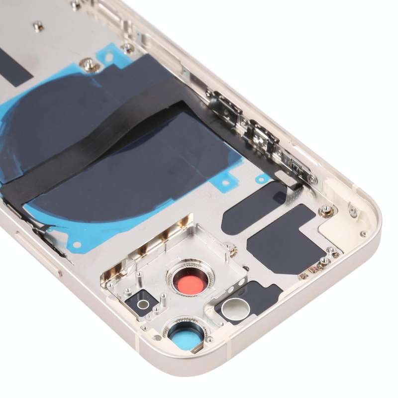 For iPhone 13 Battery Back Cover with Side Keys & Card Tray & Power + Volume Flex Cable & Wireles...