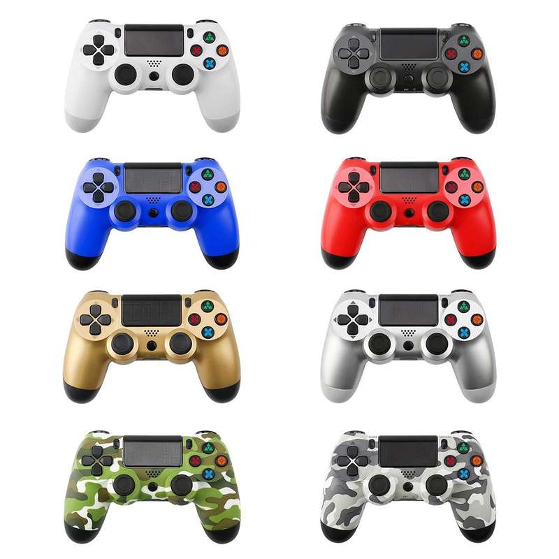 Snowflake Button Wired Gamepad Game Handle Controller for PS4(Red)