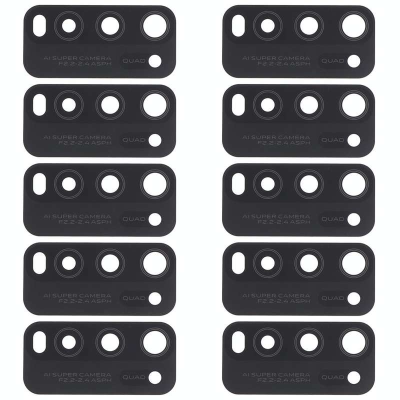 For Vivo Y50 1935, V1965A / Vivo Y30 1938 10pcs Back Camera Lens (Black)