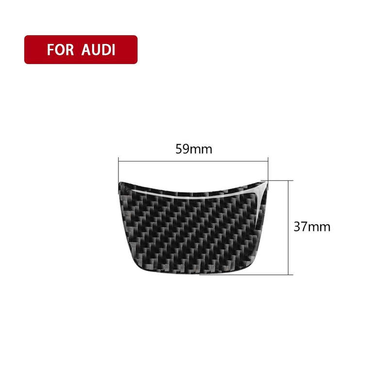 Car Carbon Fiber Steering Wheel Decorative Sticker for Audi A3 / S3 2014-2019, Left and Right Dri...
