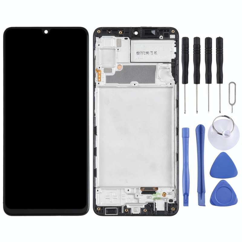 incell LCD Screen for Samsung Galaxy A22 4G Digitizer Full Assembly with Frame (Black)