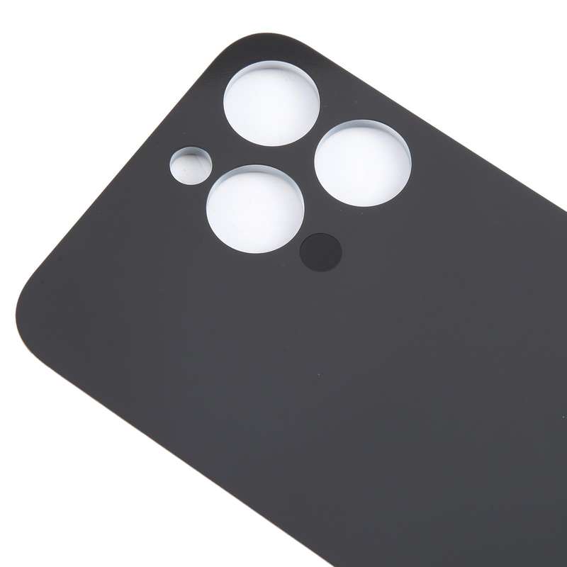 For iPhone 15 Pro Max Easy Replacement Big Camera Hole Glass Back Battery Cover(Black)