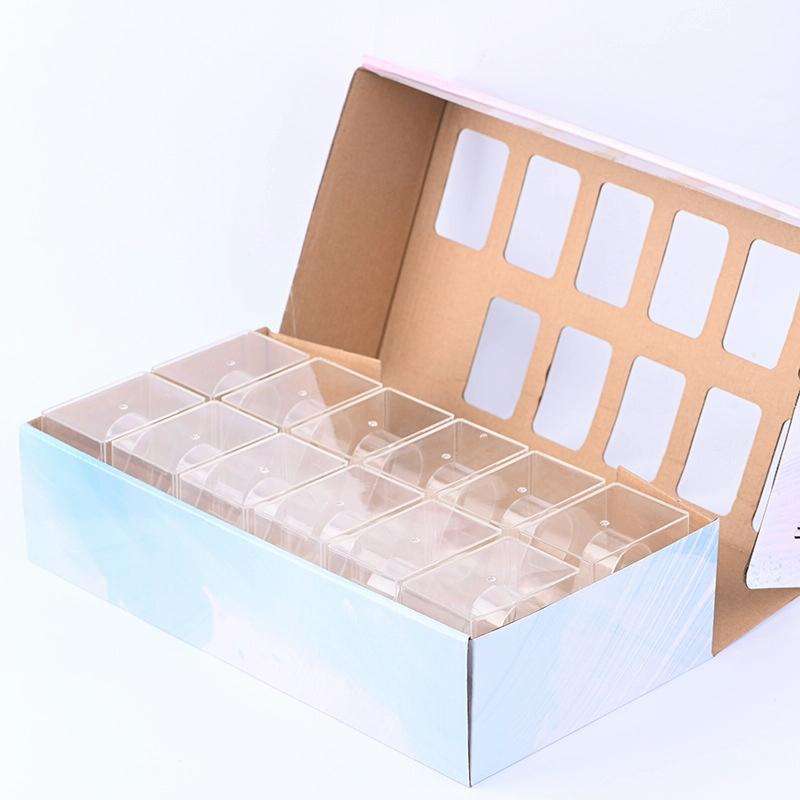 5 PCS Transparent Rectangular Watch Display Box Pull-out Electronic Watch Box(8.8 x7.7x5.4cm)