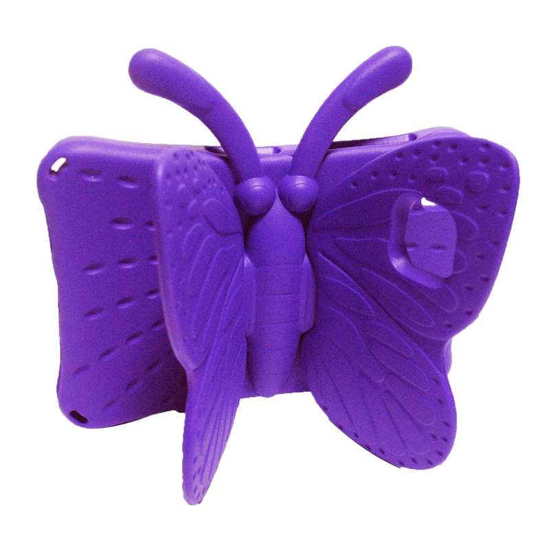 For Samsung Galaxy Tab A8 10.5 Butterfly Bracket Kids EVA Shockproof Tablet Case(Purple)