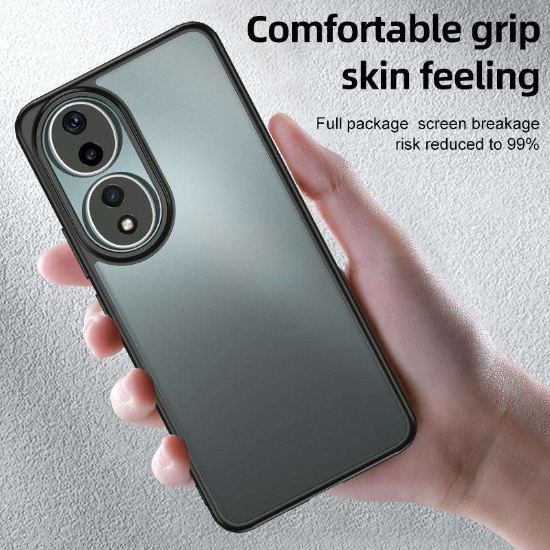 For Honor 90 Armor Clear TPU Hard PC Phone Case(Matte Black)