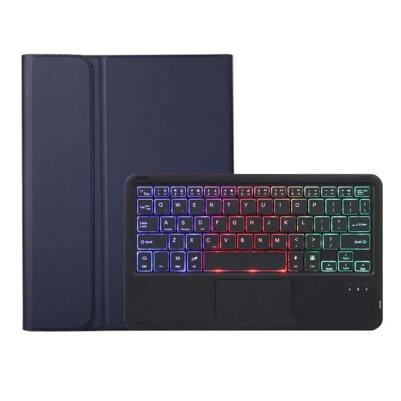For Samsung Galaxy Tab S8 / S7 A700B-AS Lambskin Texture Backlight Bluetooth Keyboard Leather Tab...