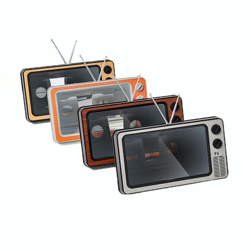 Retro TV Mobile Phone Screen Video Amplifier Mobile Phone Holder(Gray)