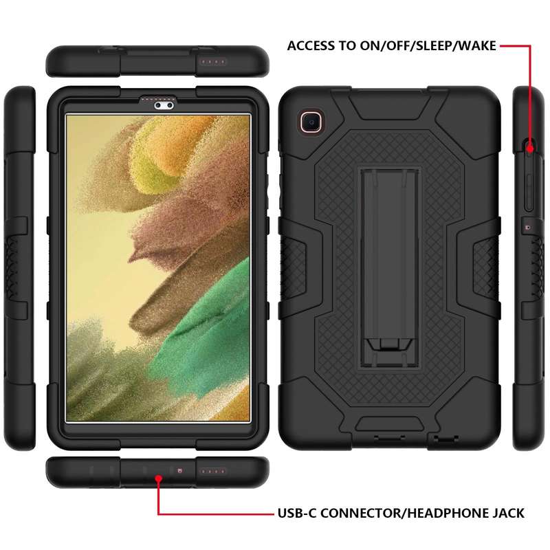 For Samsung Galaxy Tab A7 Lite T220 / T225 Contrast Color Robot Shockproof Silicone + PC Protecti...