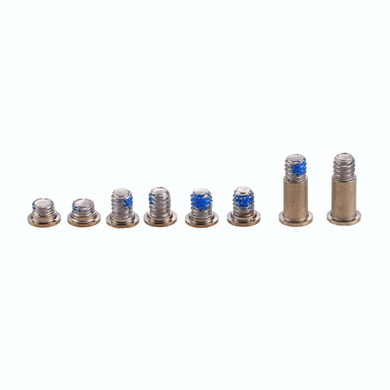 8 in 1 for Macbook 12 inch A1534 Computer Case Bottom Cover Screws (2 Long + 6 Short)(Gold)