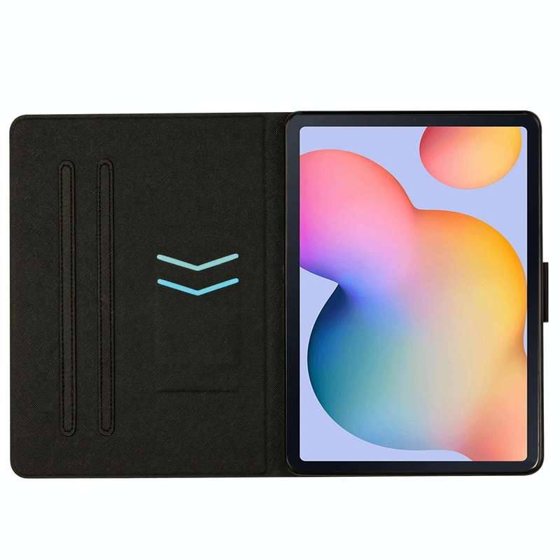 For Samsung Galaxy Tab S6 Lite P610 Marble Pattern Smart Leather Tablet Case(Pink Blue)